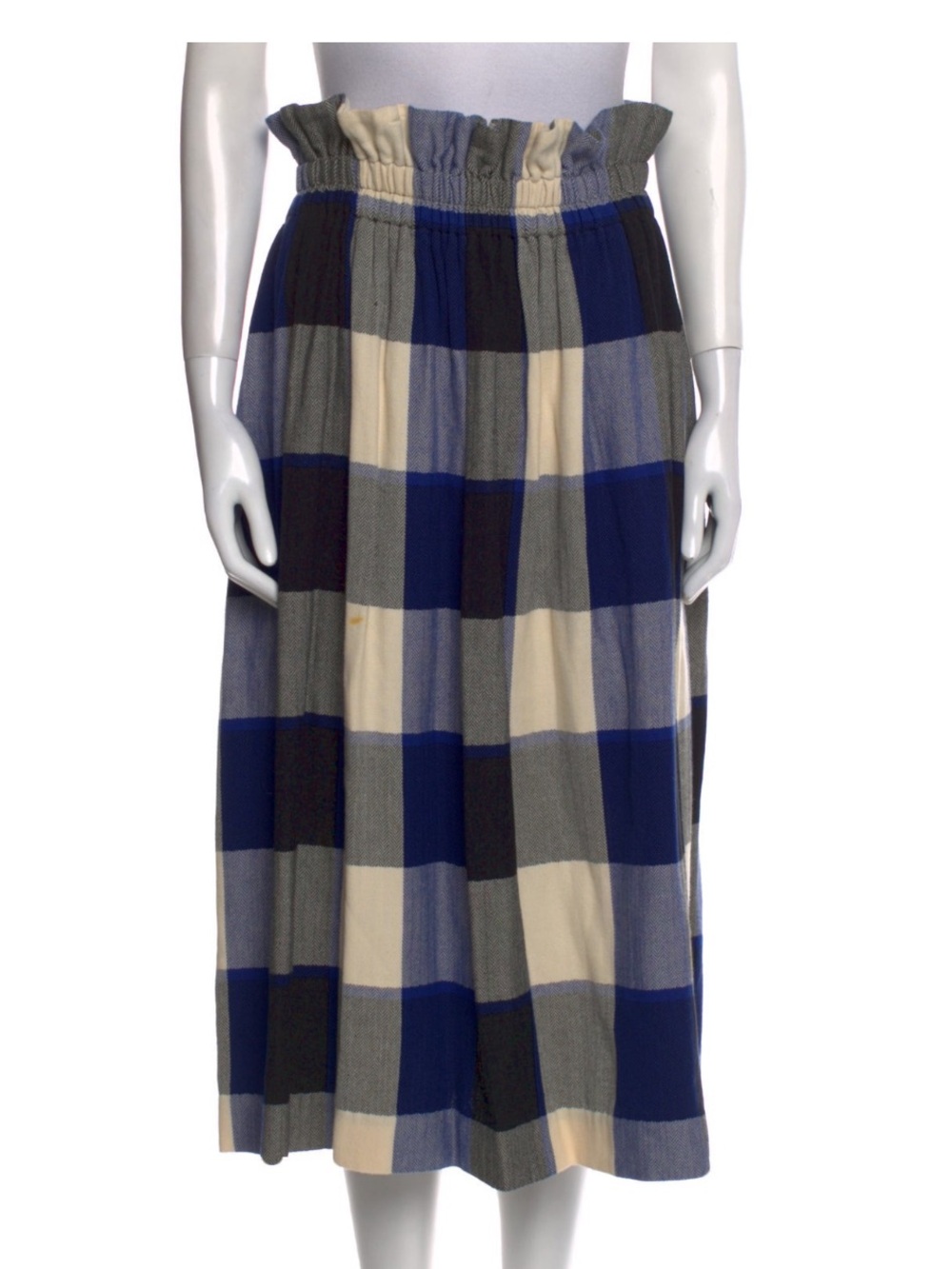 Mara Hoffman Plaid Paperbag Waist Skirt